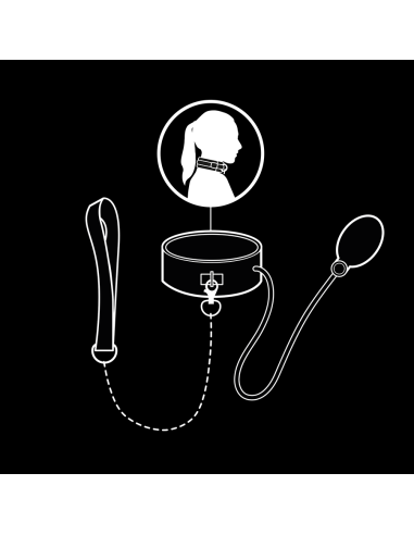 FETISH SUBMISSIVE BONDAGE COLLAR BONDAGE INFLABLE CON TIRADOR