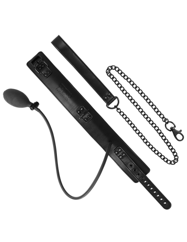 FETISH SUBMISSIVE BONDAGE COLLAR BONDAGE INFLABLE CON TIRADOR