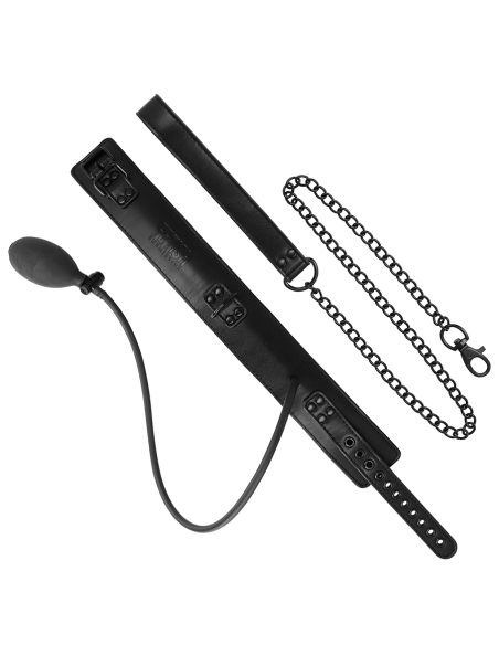 FETISH SUBMISSIVE BONDAGE COLLAR BONDAGE INFLABLE CON TIRADOR