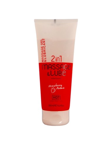 HOT MASSAGE GLIDE GEL 2 EN 1 FRESA 200 ML