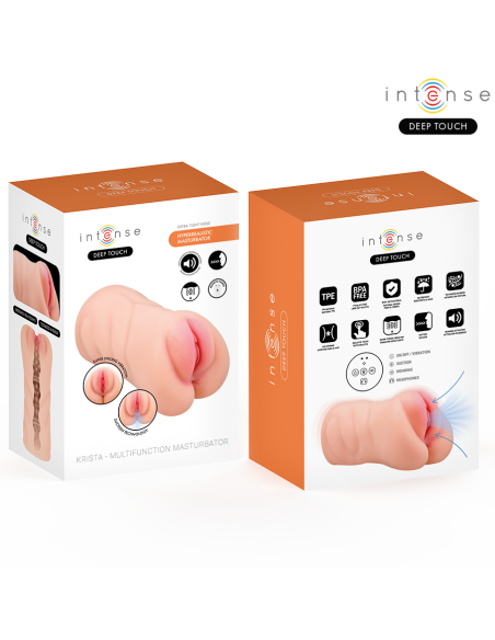 INTENSE DEEP TOUCH KRISTA MASTURBADOR ANO Y VAGINA CON EFECTO SUCCIAN VIBRACIAN Y VOZ 12 KG