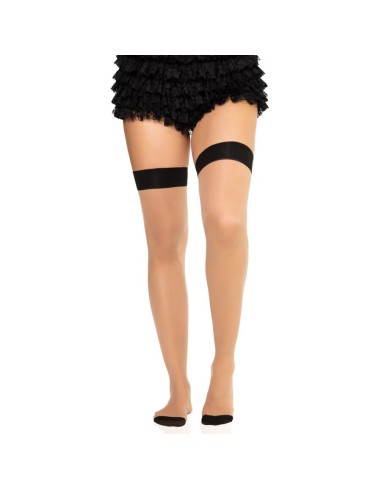 LEG AVENUE 1963 MEDIAS DE SPANDEX CON COSTURA TRASERA NEGRO TALLA ANICA