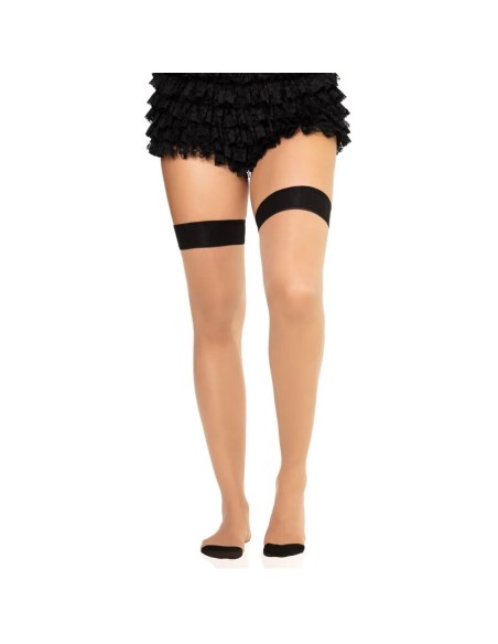 LEG AVENUE 1963 MEDIAS DE SPANDEX CON COSTURA TRASERA NEGRO TALLA ANICA