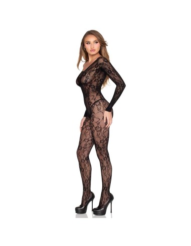 LEG AVENUE 89366 BODYSTOCKING DE LENCERAA DE ENCAJE NEGRO TALLA ANICA