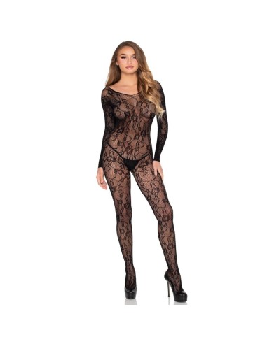 LEG AVENUE 89366 BODYSTOCKING DE LENCERAA DE ENCAJE NEGRO TALLA ANICA