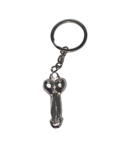 DIABLO PICANTE LLAVERO METAL PENE PLATA
