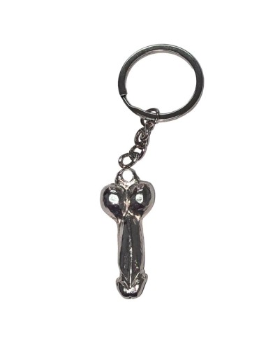 DIABLO PICANTE LLAVERO METAL PENE PLATA