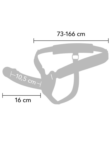 HIDDEN DESIRE INFERNO STRAP ON FUNDA PARA PENE 16 CM