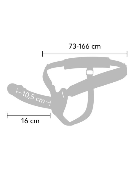 HIDDEN DESIRE INFERNO STRAP ON FUNDA PARA PENE CON VIBRACIAN 16 CM