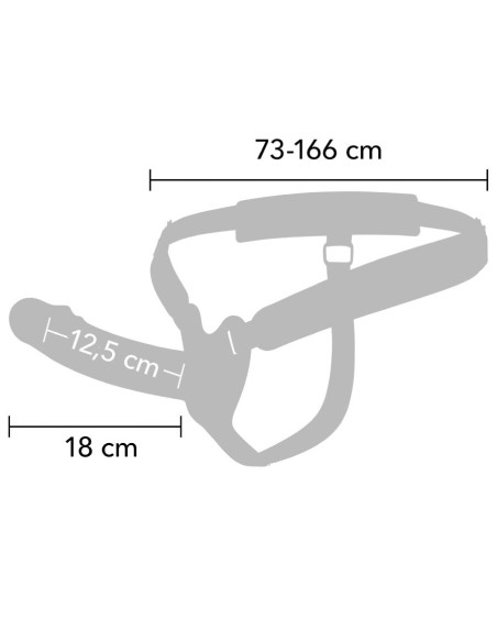HIDDEN DESIRE INFERNO STRAP ON FUNDA PARA PENE CON VIBRACIAN 18 CM
