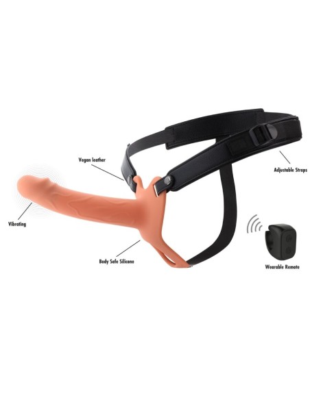 HIDDEN DESIRE INFERNO STRAP ON FUNDA PARA PENE CON VIBRACIAN 18 CM