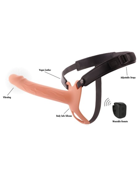 HIDDEN DESIRE INFERNO STRAP ON FUNDA PARA PENE CON VIBRACIAN 20 CM