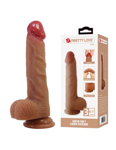 PRETTY LOVE LISLE DILDO REALASTICO CON VENTOSA 206 CM A 42 CM