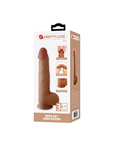 PRETTY LOVE LISLE DILDO REALASTICO CON VENTOSA 206 CM A 42 CM