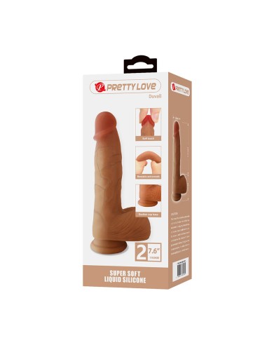 PRETTY LOVE DUVALL DILDO REALASTICO CON VENTOSA 193 CM A 45 CM