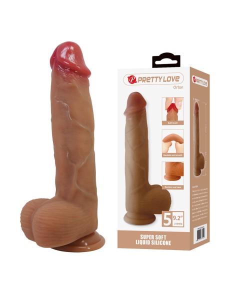 PRETTY LOVE ORTON DILDO REALASTICO CON VENTOSA 235 CM A 49 CM