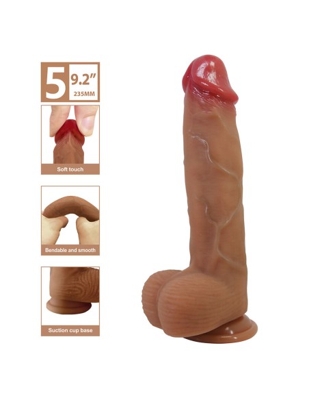 PRETTY LOVE ORTON DILDO REALASTICO CON VENTOSA 235 CM A 49 CM