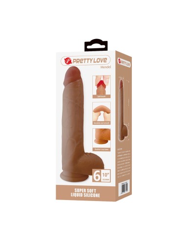 PRETTY LOVE MENDEL DILDO REALASTICO CON VENTOSA 255 CM A 56 CM