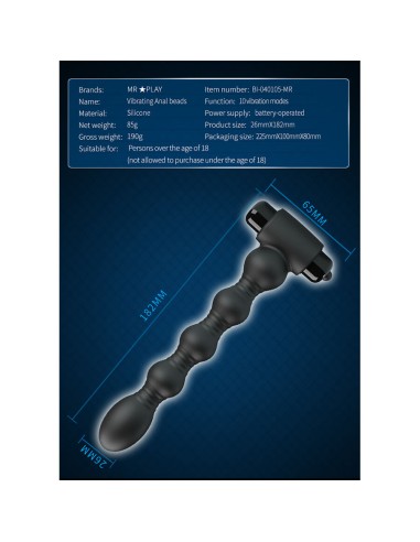 MR PLAY MASAJEADOR PLUG ANAL CON VIBRACIAN