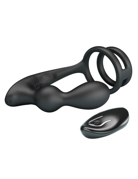 MR PLAY ANILLO PARA PENE CON PLUG ANAL CON VIBRACIAN CONTROL REMOTO