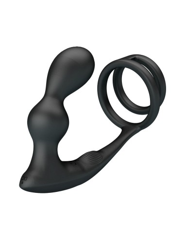 MR PLAY ANILLO PARA PENE CON PLUG ANAL CON VIBRACIAN CONTROL REMOTO