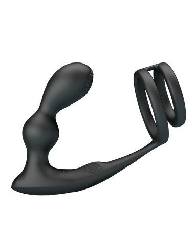 MR PLAY ANILLO PARA PENE CON PLUG ANAL CON VIBRACIAN CONTROL REMOTO