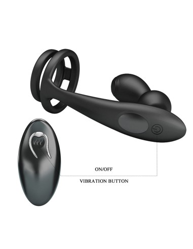 MR PLAY ANILLO PARA PENE CON PLUG ANAL CON VIBRACIAN CONTROL REMOTO