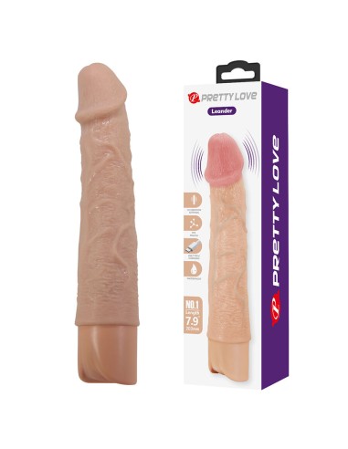 PRETTY LOVE LEANDER VIBRADOR REALASTICO FLEXIBLE