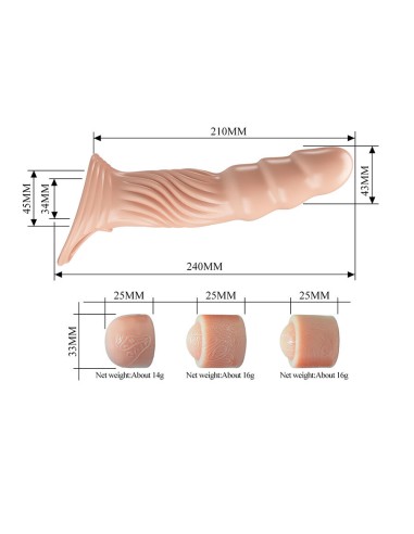 PRETTY LOVE FUNDA PARA PENE TEXTURIZADA CON EXTENSORES
