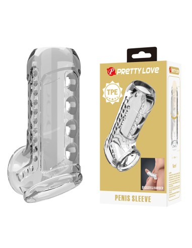 PRETTY LOVE FUNDA PARA PENE TEXTURIZADA TRANSPARENTE