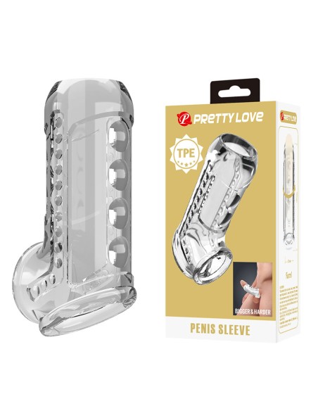 PRETTY LOVE FUNDA PARA PENE TEXTURIZADA TRANSPARENTE