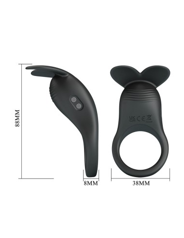 PRETTY LOVE CARLTON ANILLO PARA PENE CON ESTIMULADOR DE CLATORIS