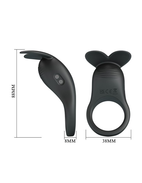 PRETTY LOVE CARLTON ANILLO PARA PENE CON ESTIMULADOR DE CLATORIS