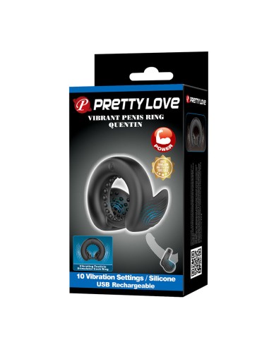 PRETTY LOVE QUENTIN ANILLO PARA PENE CON ESTIMULADOR TESTICULAR