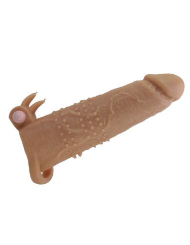 PRETTY LOVE QUILLON FUNDA PARA PENE CON ESTIMULADOR DE CLATORIS Y VIBRACIAN