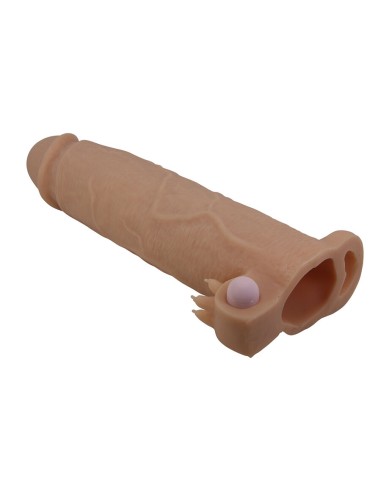 PRETTY LOVE XERXES FUNDA PARA PENE CON ESTIMULADOR DE CLATORIS Y VIBRACIAN