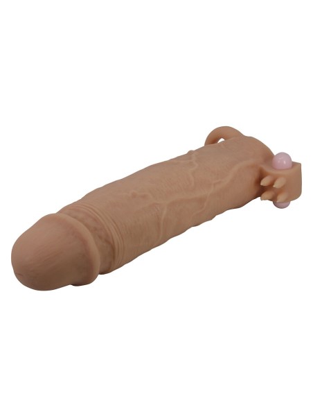 PRETTY LOVE XERXES FUNDA PARA PENE CON ESTIMULADOR DE CLATORIS Y VIBRACIAN