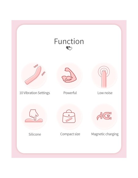 PRETTY LOVE KISELL VIBRADOR PUNTO G ROSA