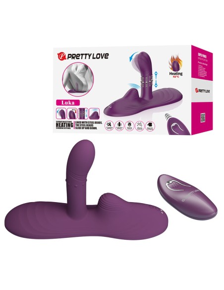 PRETTY LOVE LUKA SIT DOWN VIBRADOR CON EFECTO CALOR Y CONTROL REMOTO
