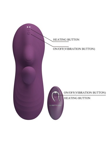 PRETTY LOVE LUKA SIT DOWN VIBRADOR CON EFECTO CALOR Y CONTROL REMOTO