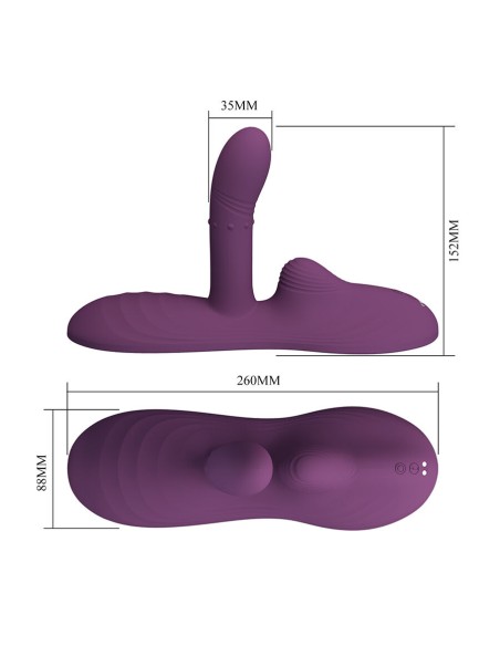 PRETTY LOVE LUKA SIT DOWN VIBRADOR CON EFECTO CALOR Y CONTROL REMOTO