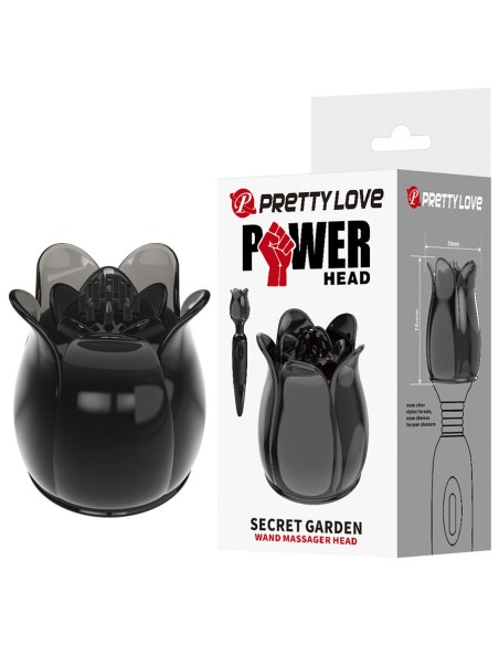 PRETTY LOVE SECRET GARDEN CABEZAL MASAJEADOR NEGRO