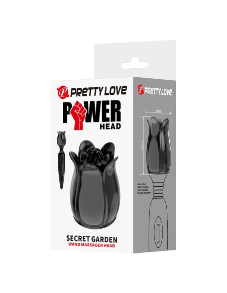 PRETTY LOVE SECRET GARDEN CABEZAL MASAJEADOR NEGRO