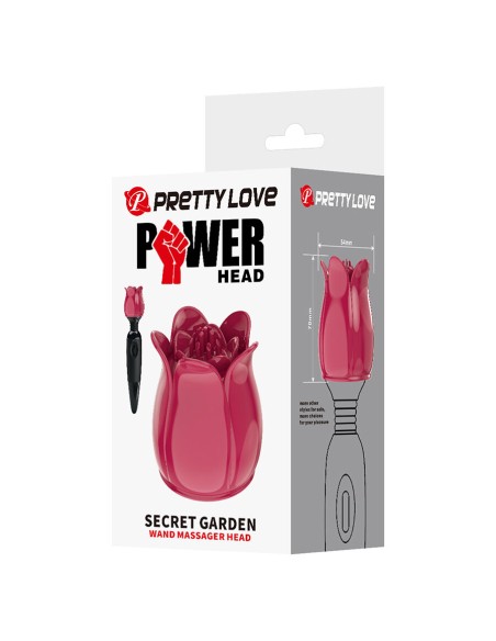 PRETTY LOVE SECRET GARDEN CABEZAL MASAJEADOR ROSA