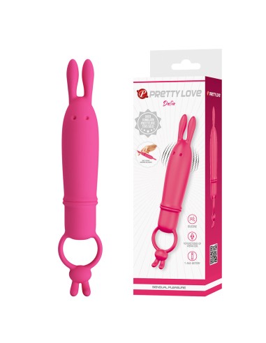 PRETTY LOVE DELIA VIBRADOR RABBIT CON ANILLO DE SUJECIAN