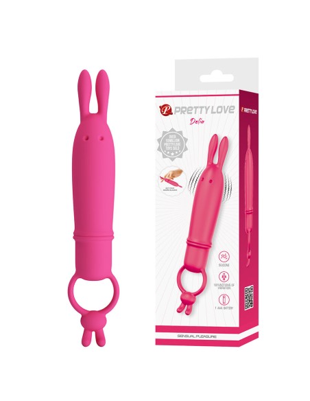 PRETTY LOVE DELIA VIBRADOR RABBIT CON ANILLO DE SUJECIAN