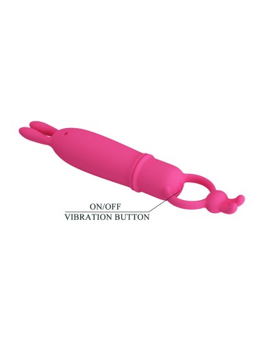PRETTY LOVE DELIA VIBRADOR RABBIT CON ANILLO DE SUJECIAN