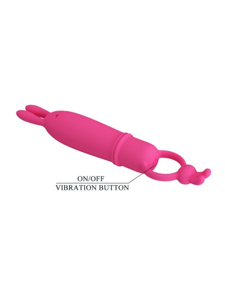 PRETTY LOVE DELIA VIBRADOR RABBIT CON ANILLO DE SUJECIAN