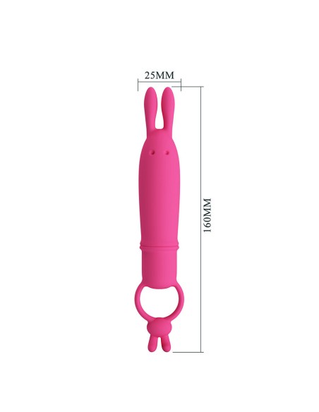 PRETTY LOVE DELIA VIBRADOR RABBIT CON ANILLO DE SUJECIAN