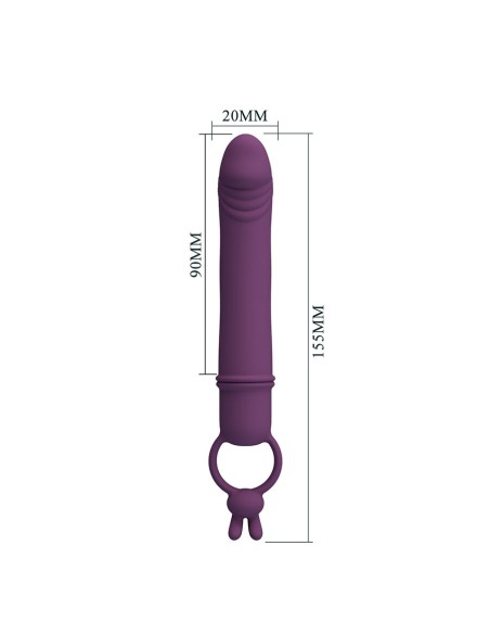 PRETTY LOVE CORA VIBRADOR FORMA PENE CON ANILLO DE SUJECIAN